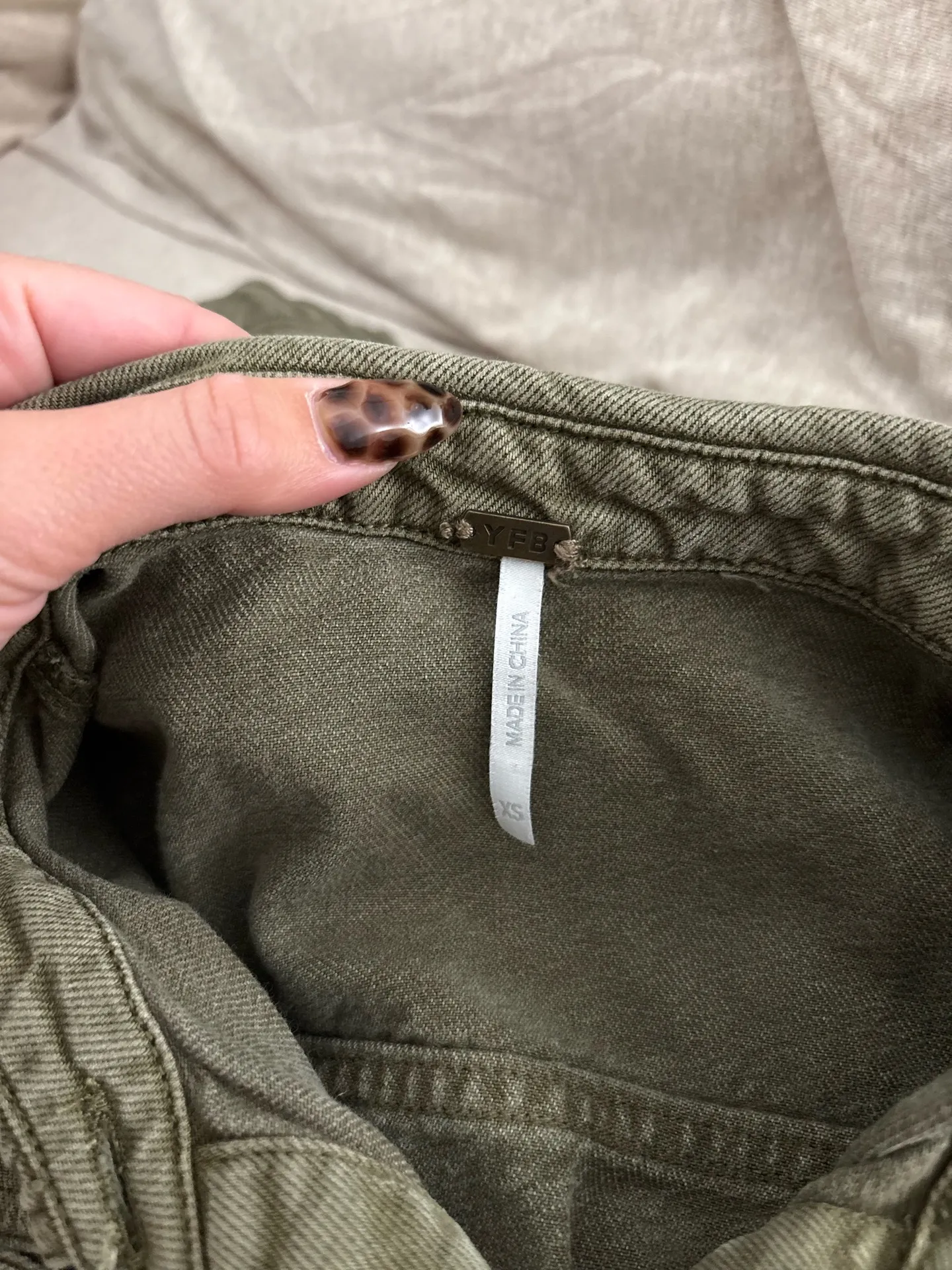 Denim Jumpsuit Green Size XS - Image 4