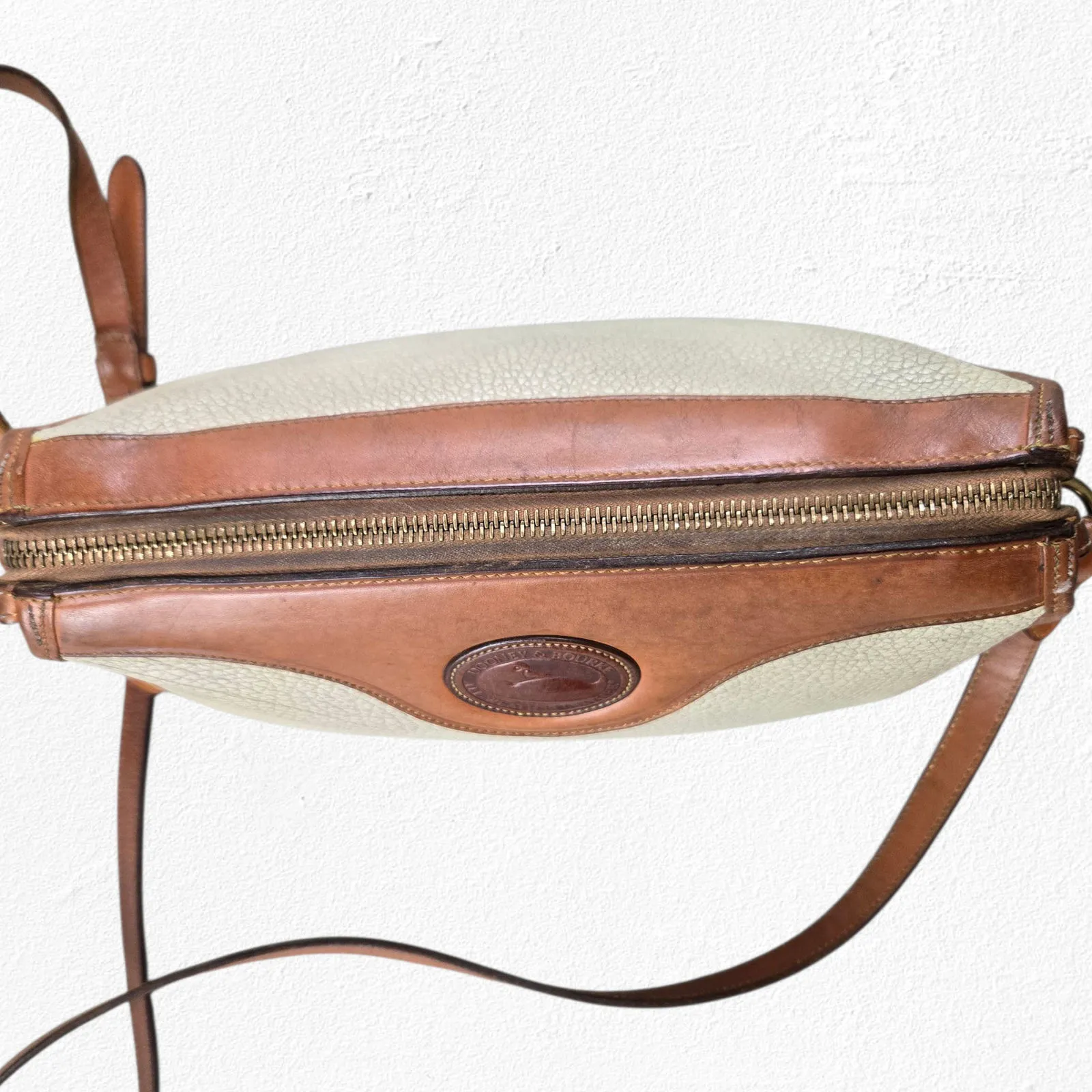 80s Vintage Dooney and Bourke Pebbled Leather USA Made All Weather Satchel Purse - Image 8