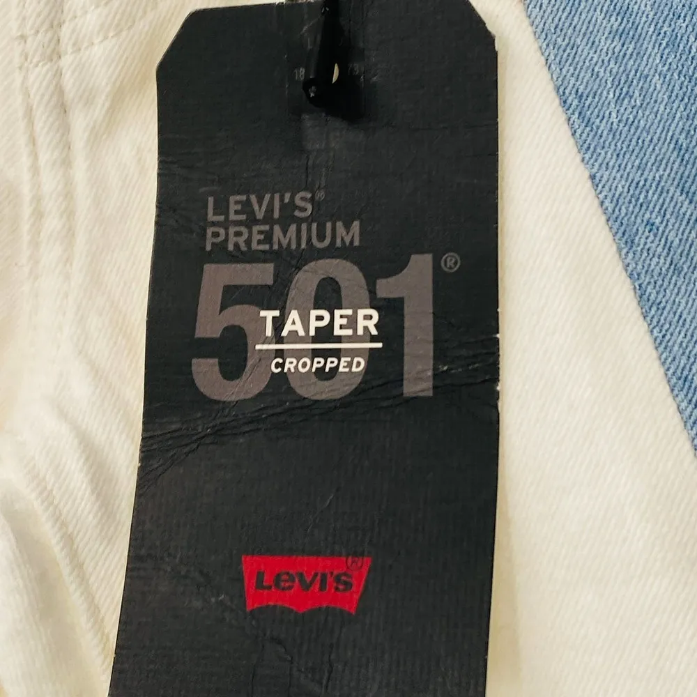 LEVI'S 501 Spliced Crop Tapered Jeans In Sliced And Diced Size 27 NWT - Image 5
