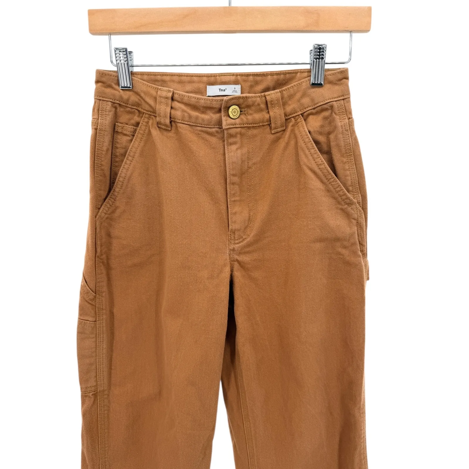 Aritzia Tna Greenwich Utility Carpenter Pants Size 0 Camel Brown Streetwear - Image 9