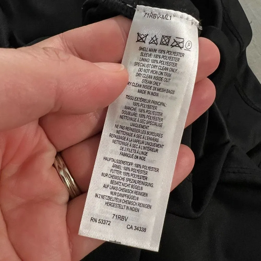 French Connection Women's Cellienne Sequin Bell Sleeve Laced Mini Black Dress 4 - Image 11