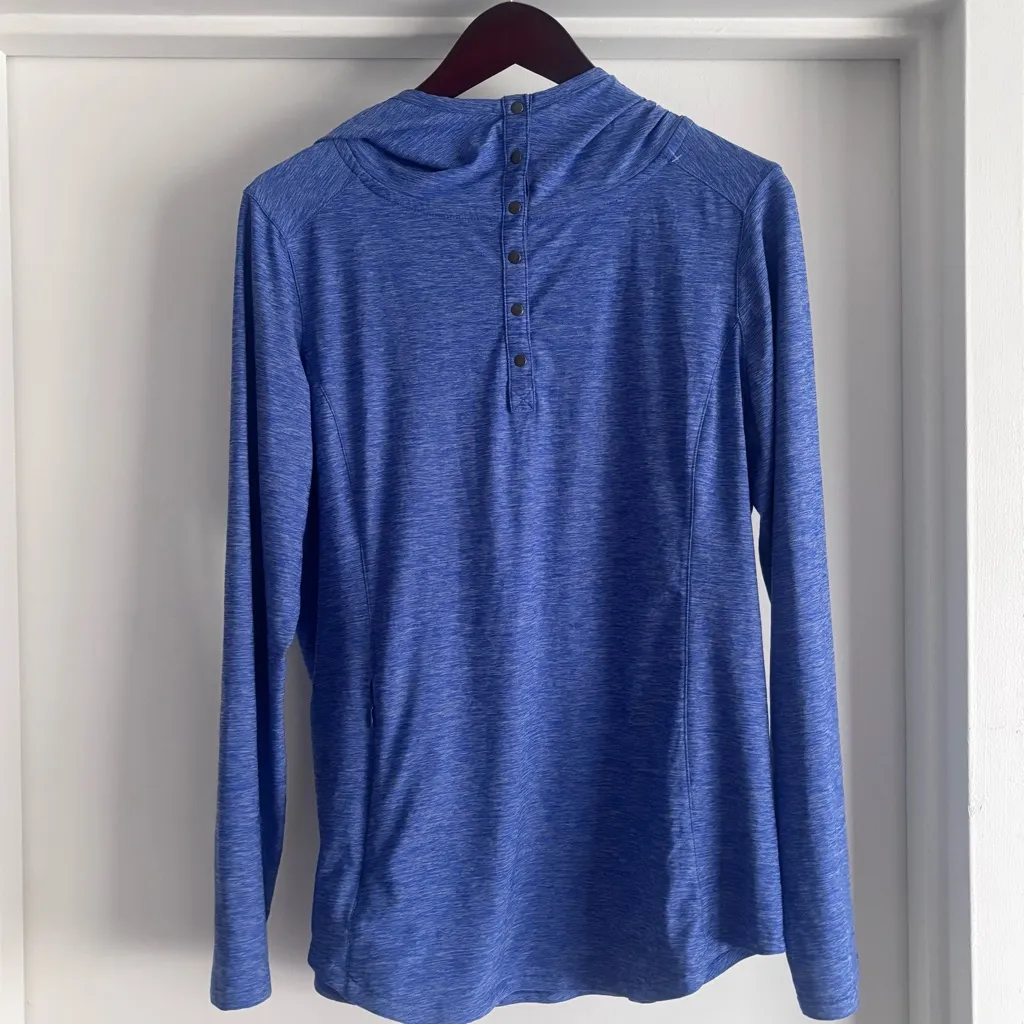Duluth Trading Co Blue Snap Pullover Long Sleeve Performance Top Size M Size M - Image 2