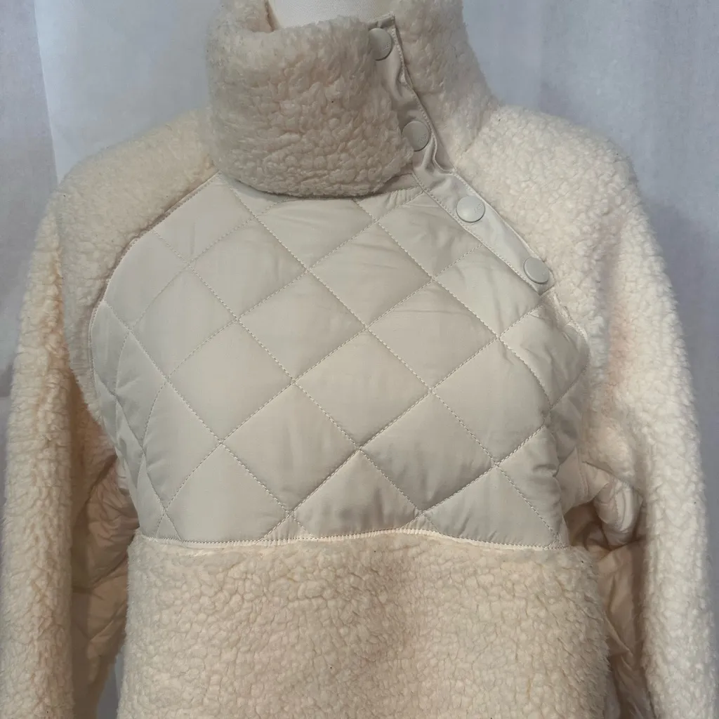 Abercrombie & Fitch Cream Teddy Jacket - Image 2
