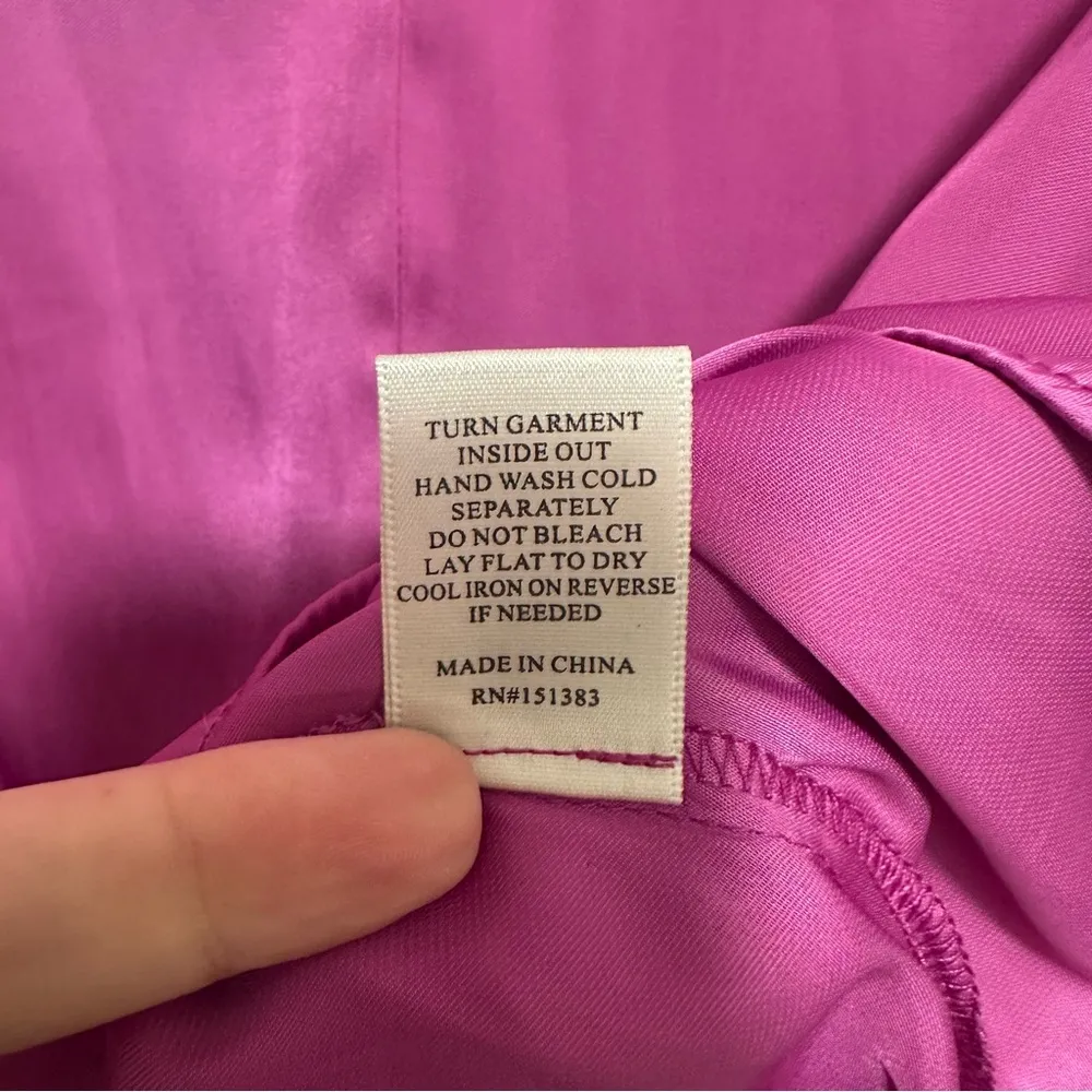 Current Air Top Women's Long Sleeve Blouse Split Neck Magenta Size Medium - Image 6