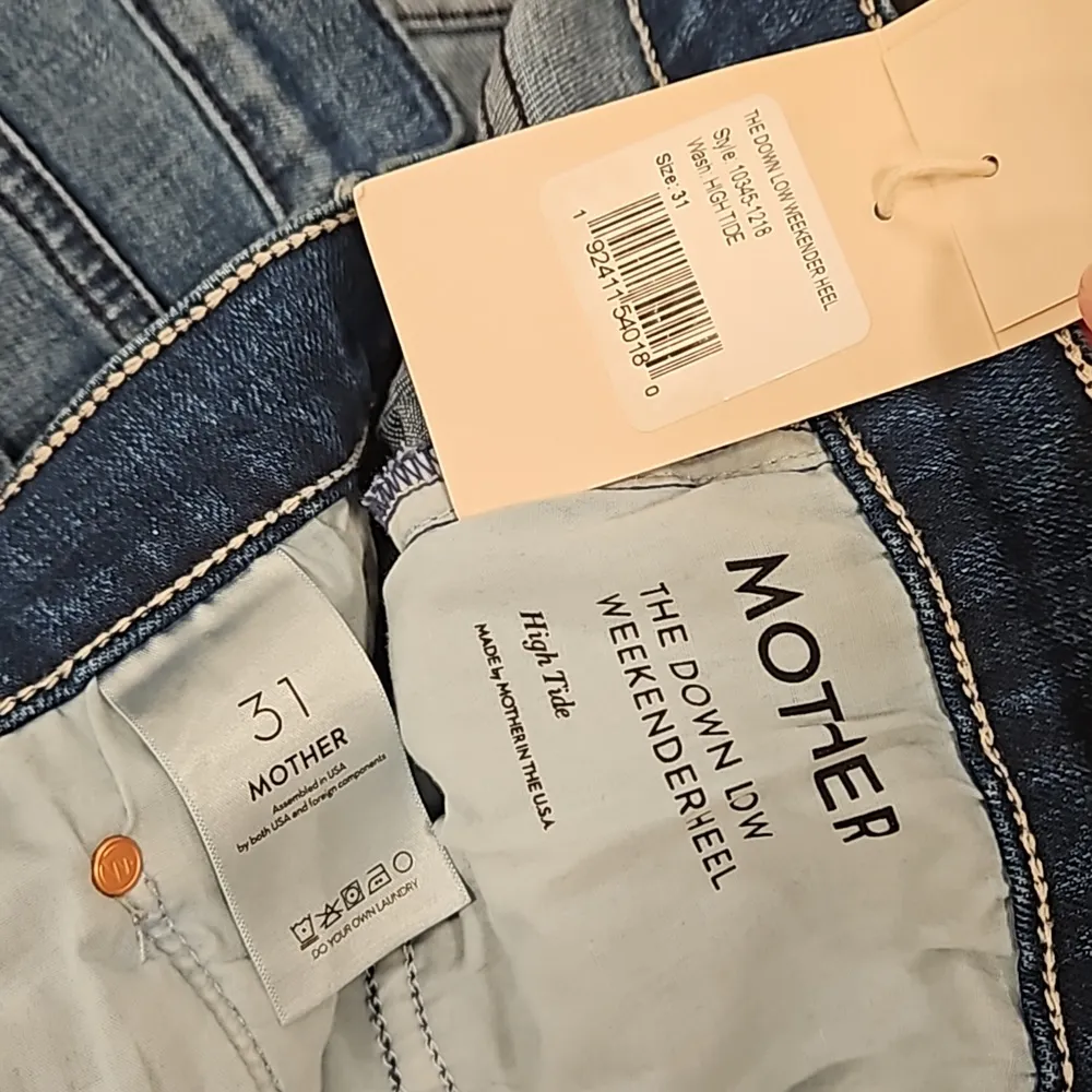 💕MOTHER💕 The Down Low Weekender Heel Jeans ~ High Tide 31 NWT Blue - Image 16