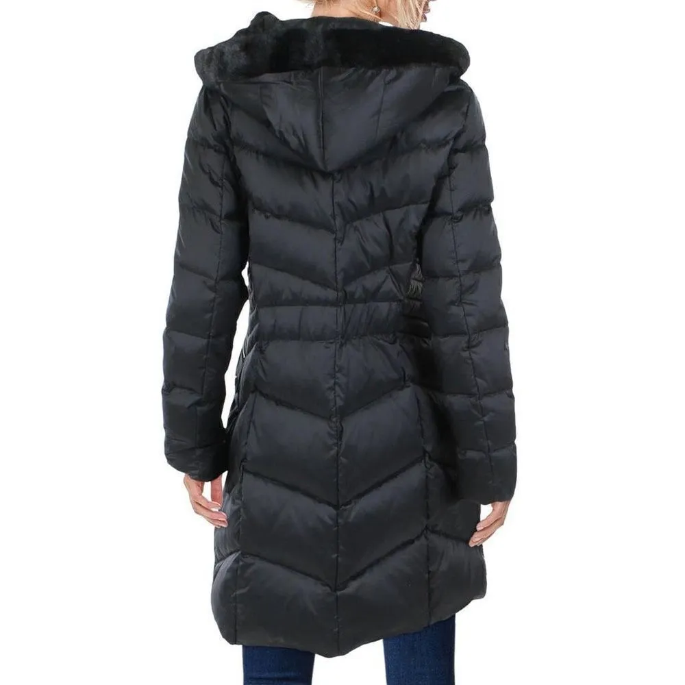 Laundry by Shelli Segal Womens Down Warm Parka Coat sz Large black - Image 2