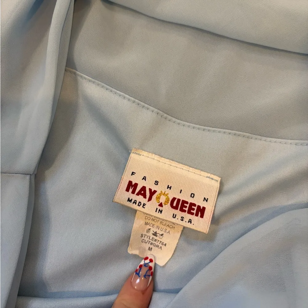 Y2K Fairy Beaded Dress Blue Size M - Image 6