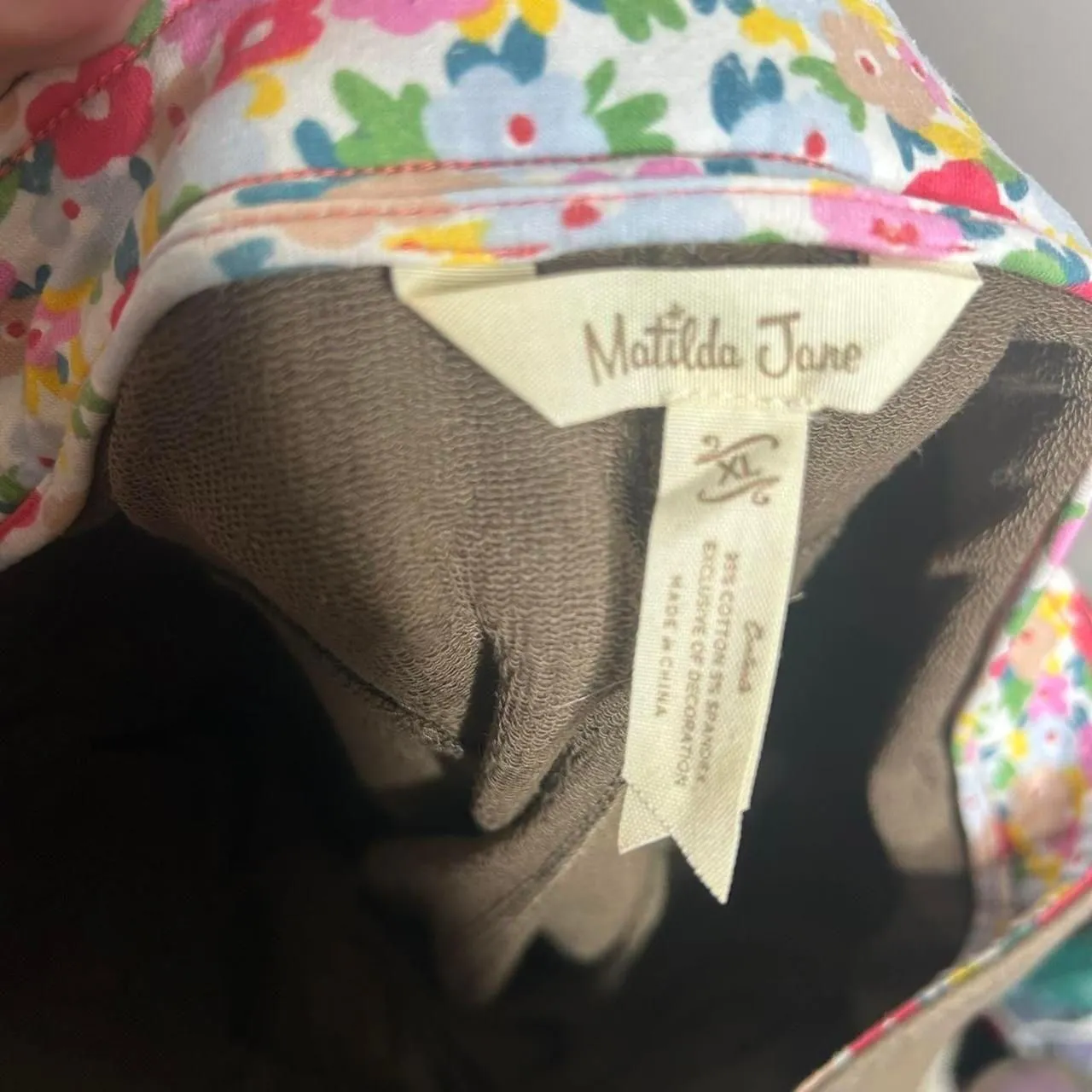 Y2K 2000s Matilda Jane Green floral embroidered cargo pants xl - Image 7