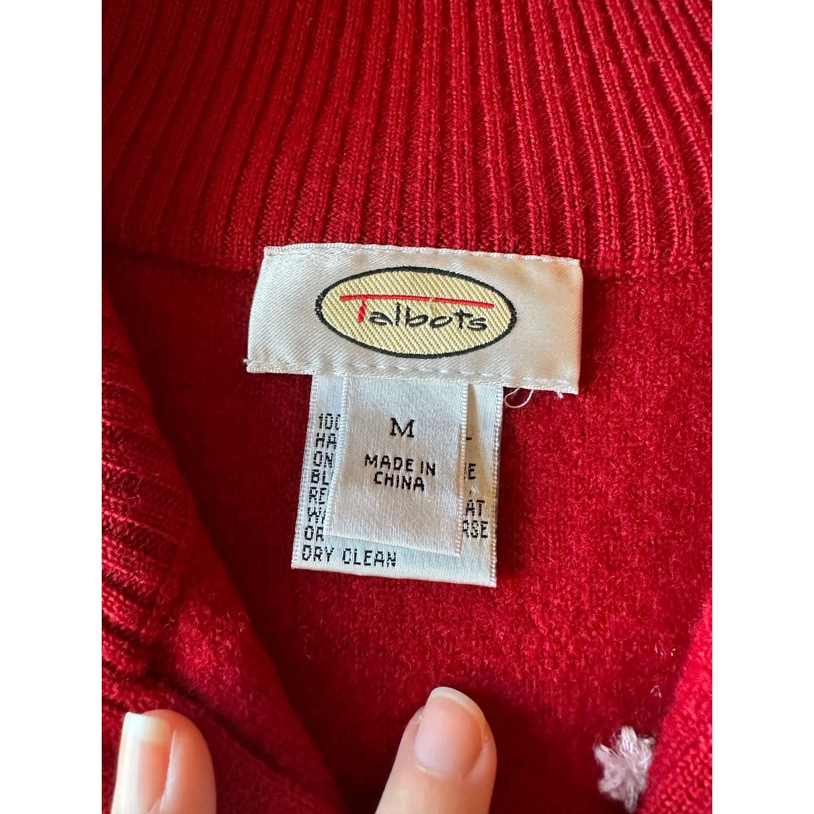 Talbots Vtg Merino Wool Winter Pattern Sweater Vest Size Medium - Image 2