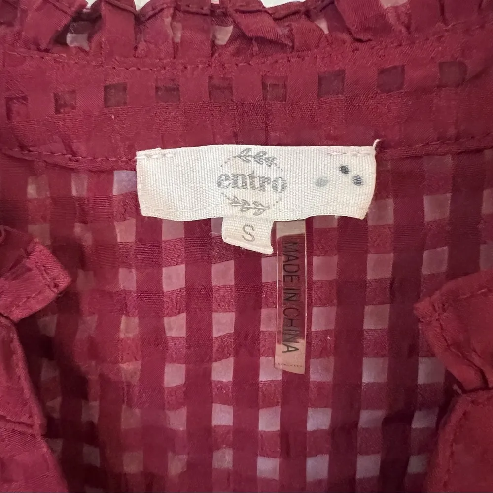 Metro Burgundy Blouse - Image 3