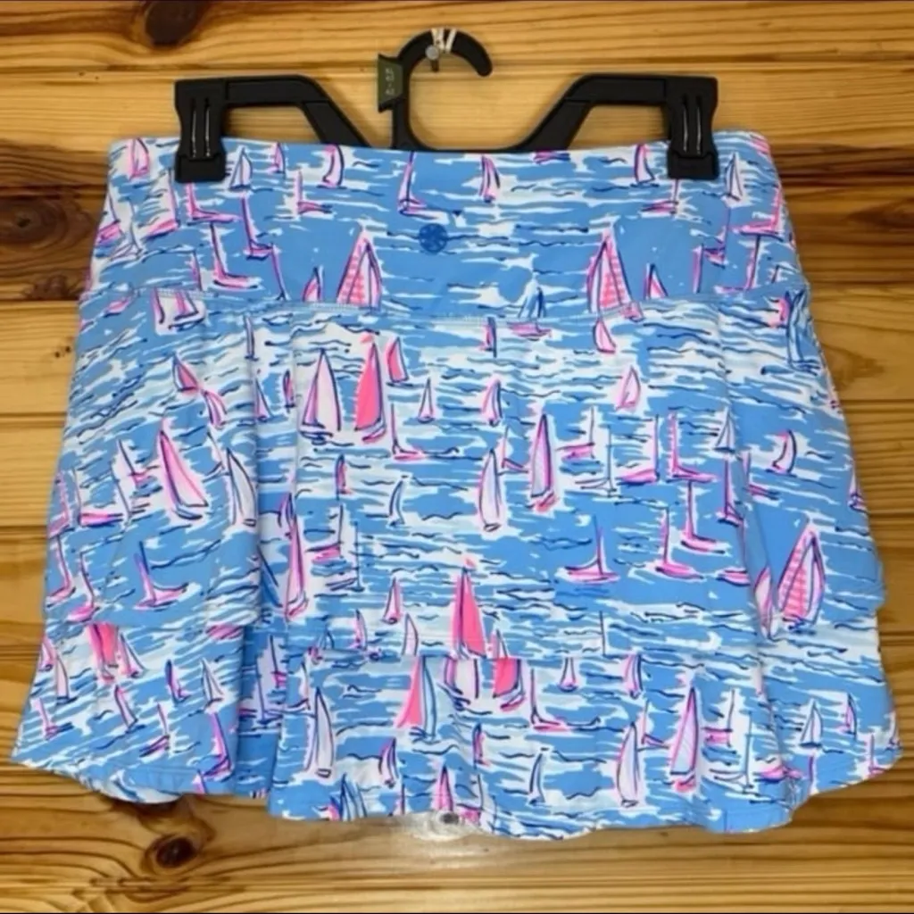 RARE Lilly Pulitzer Luxletic Adlai Skort in Boatylicious print MEDIUM - Image 7