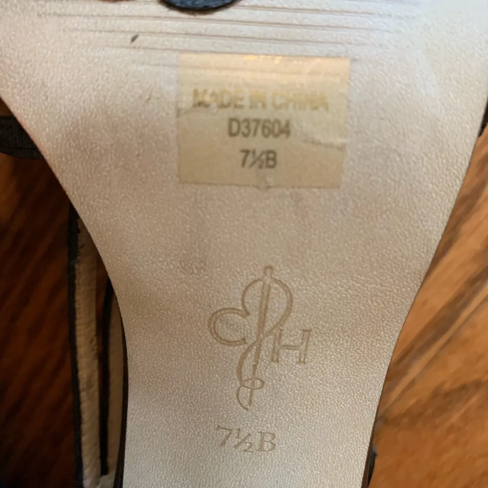 Cole Haan Black Leather Strappy Sandal Heels - Image 7