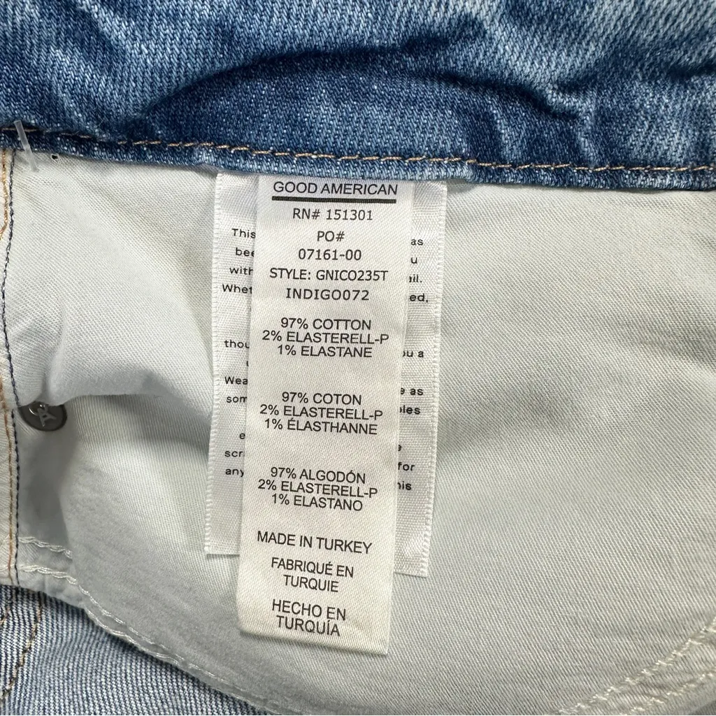 NWT Good American Women’s Good 90s Icon Bermuda Denim Shorts in Indigo 12/31 - Image 12