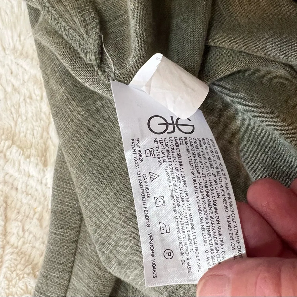 midi t-shirt dress size large green side slits pocket - Image 11