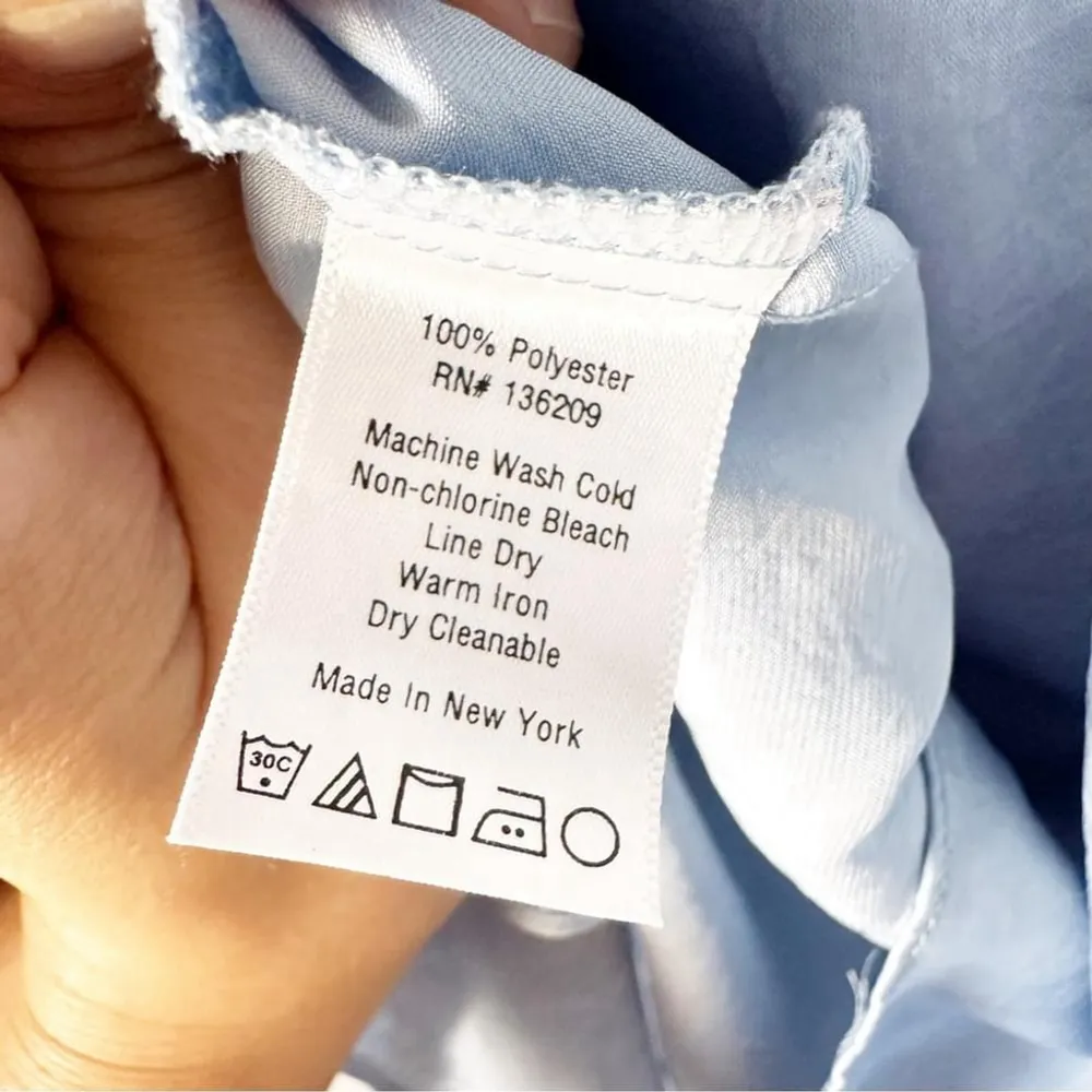 HATCH Light Blue Peplum Maternity Dress | Asymmetrical Midi | Size 0 (XS) - Image 6