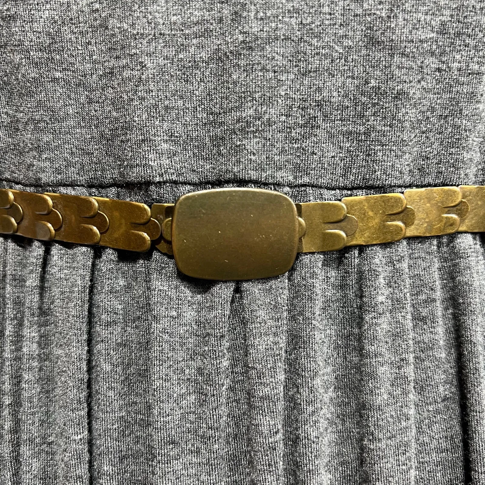 Vintage Womens Scale Serpentine Belt Stretchy Bronze Retro Fashion Statement - Image 5