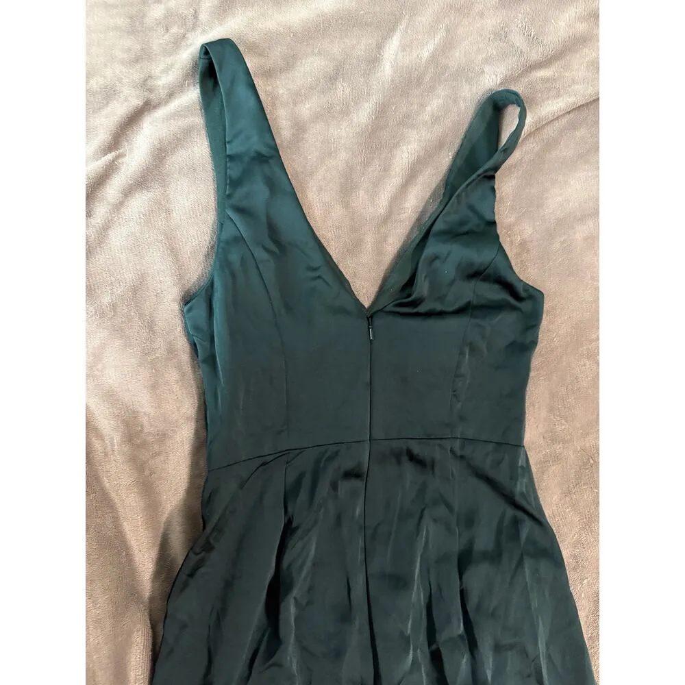 NWT After Regular Length Evergreen Dress Satin Faux‎ Wrap Gown - Image 9