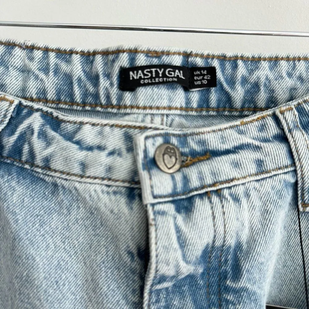 NWT Nasty Gal High Waist Wide Leg Cut Out Jeans - Image 5