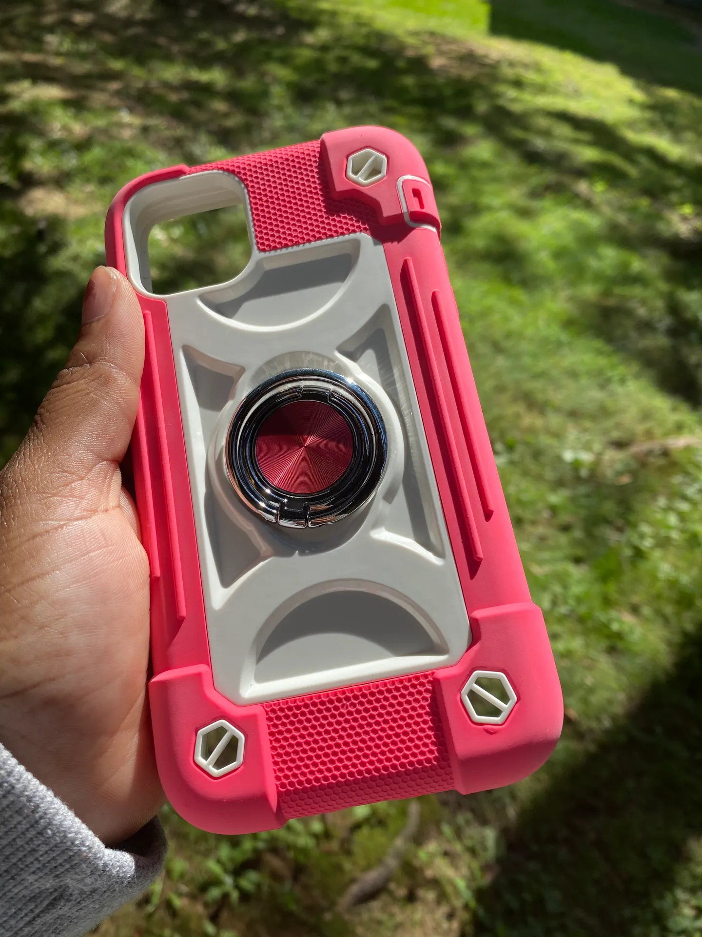 IPhone 11 Pro Max Rose Hybrid Heavy Duty 360 Ring Case Multiple - Image 6