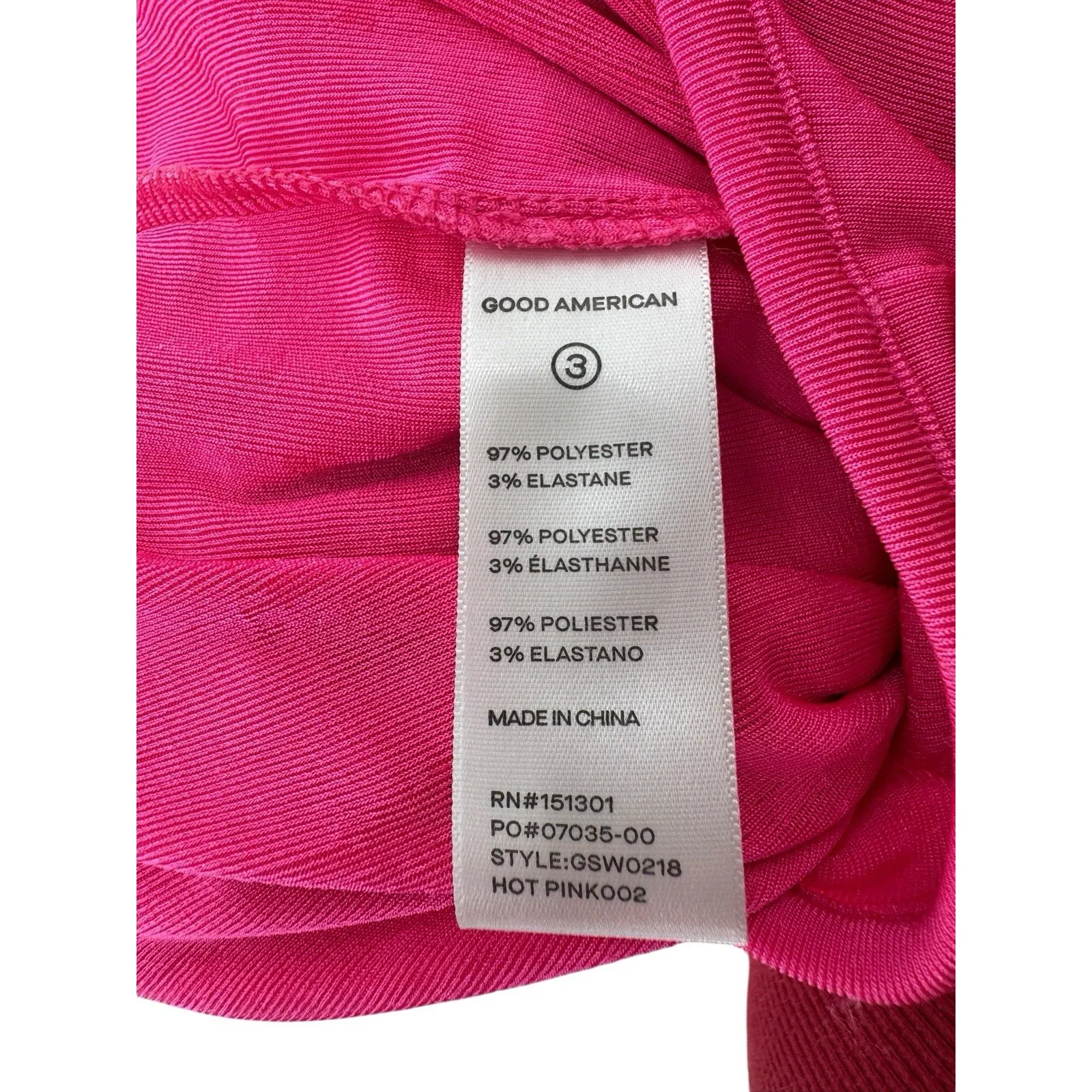 Good American Shimmer Cover-Up Pants Hot Pink‎ High Waist Swim Size Large NWT - Image 6
