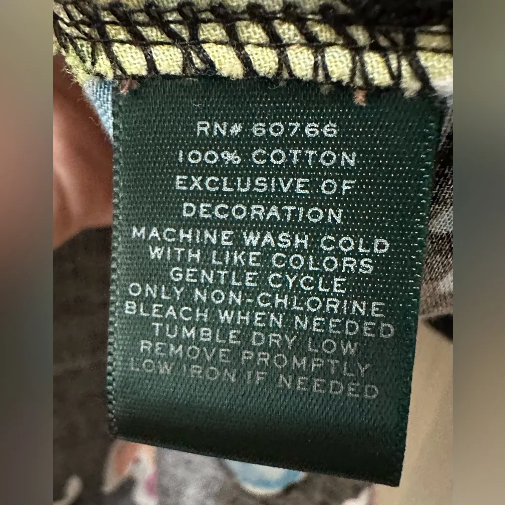 LAUREN RALPH LAUREN floral Monogram RLL Pocket nightgown sleep shirt size Small - Image 5