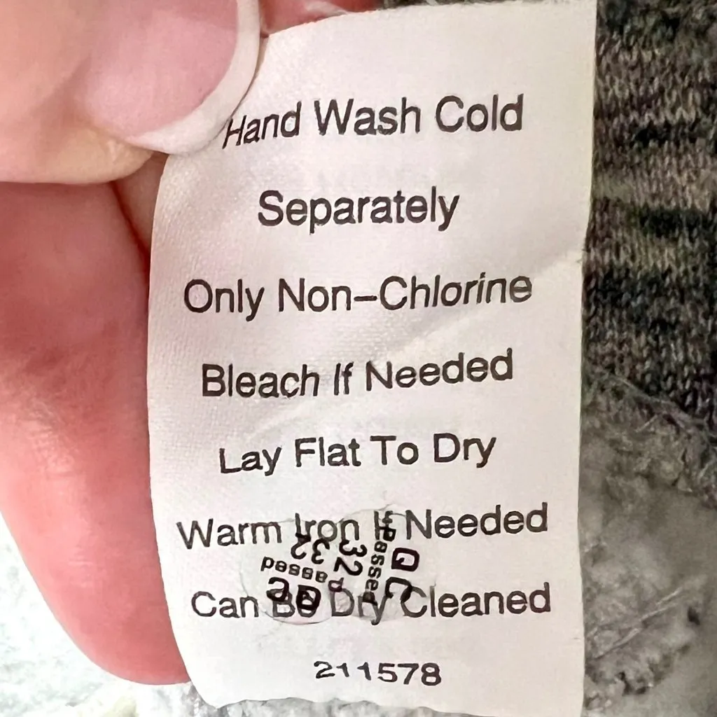 CAbi Gray Hourglass Heather Marled Gray Fleece Jacket M # 596 Metallic Buttons - Image 11