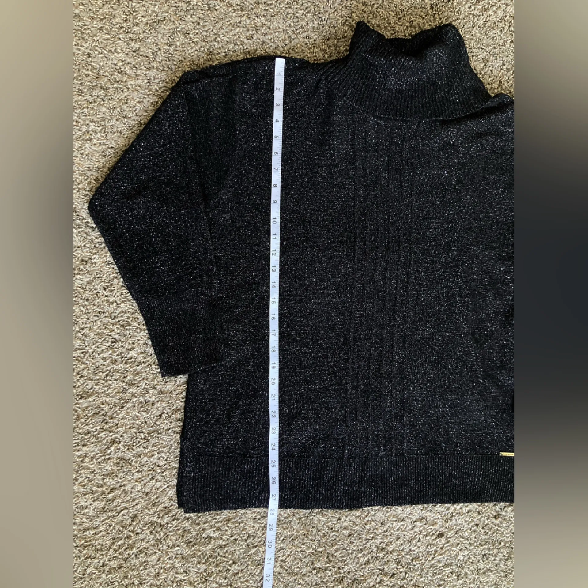 Anne Klein Black Metallic Turtleneck Sweater XL NWT - Image 5