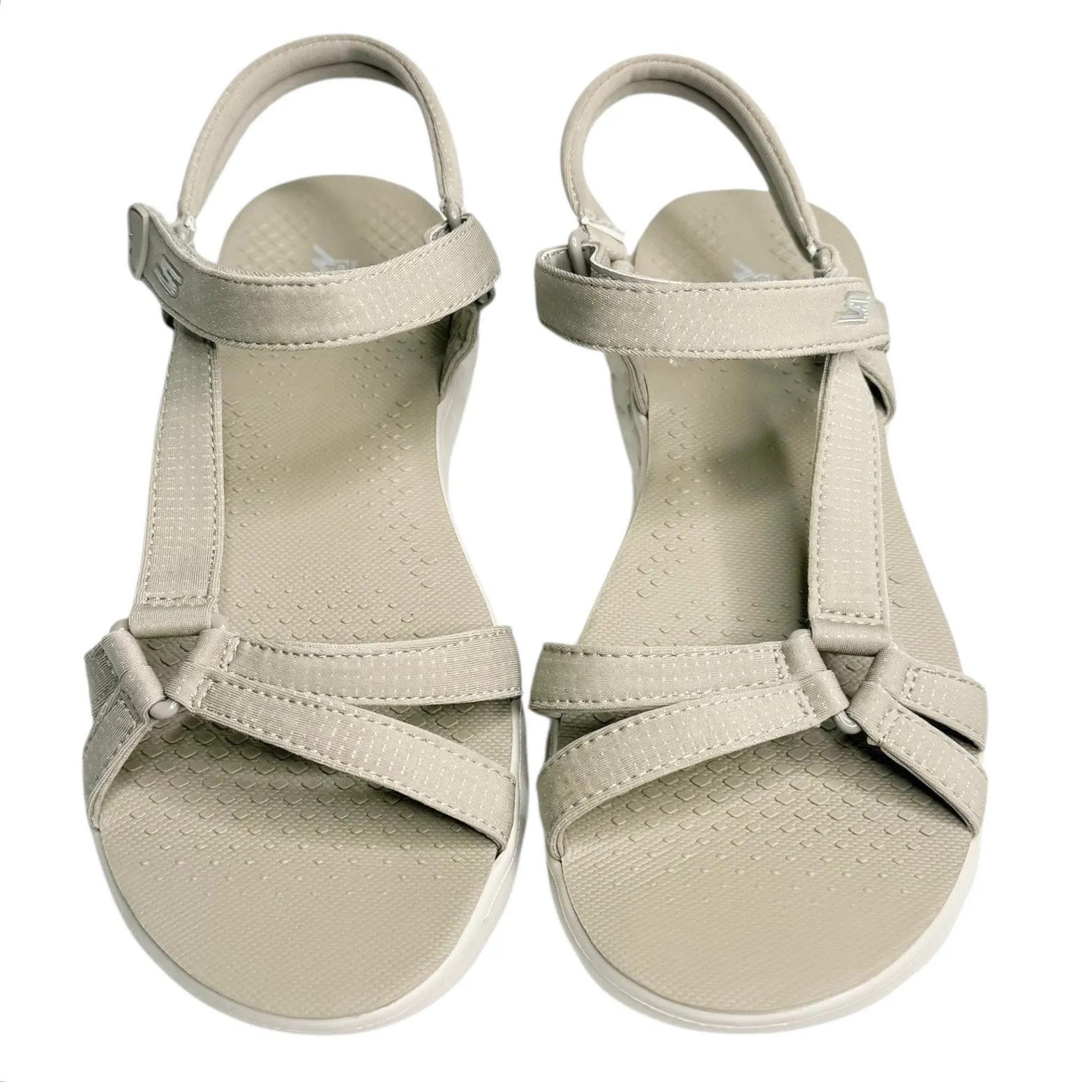 Skechers Women's Sandals Goga Max Gen 5 Comfort Shoe Lightweight Size 10 Beige - Image 2