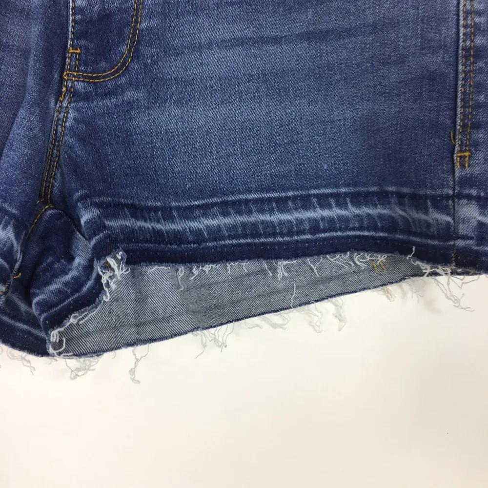 Zara Trafaluc Denim Shorts Raw Hem 6 - Image 5