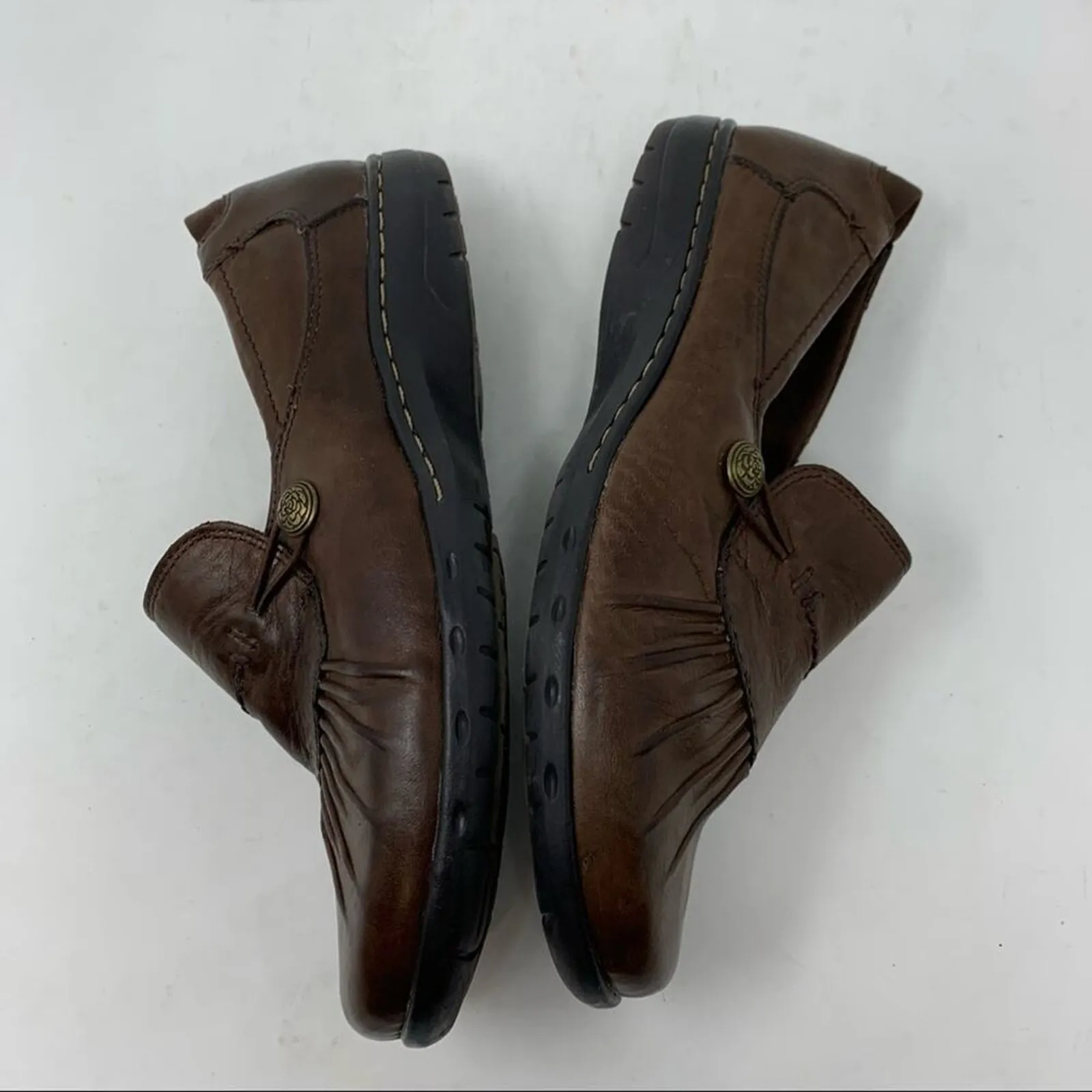 Cobb Hill Paulette Bark Brown Slip On Leather Casual Comfort Shoe Size 8W - Image 6