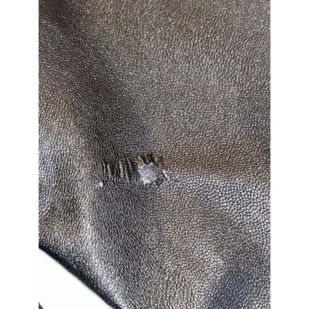 Fifteen Twenty Faux Leather Contrast Jacket in Black Medium as-is - Image 10