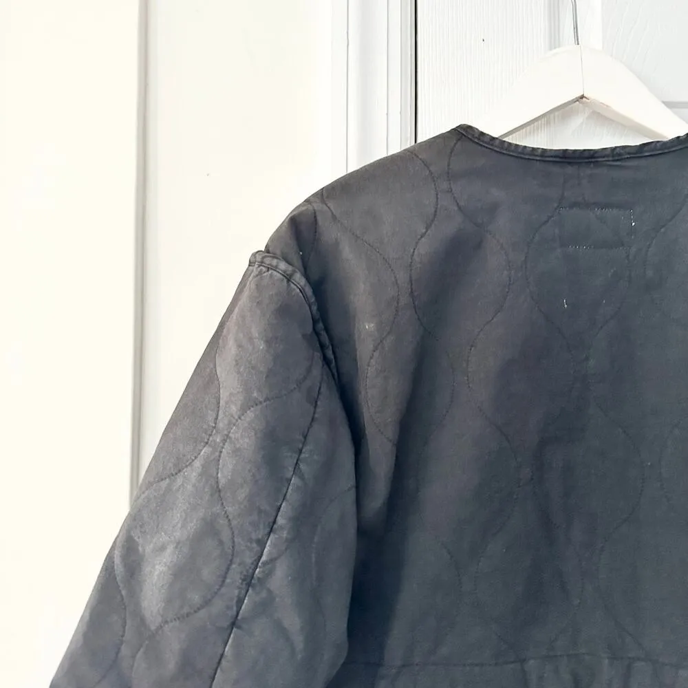 Universal Thread Target Washed Black Cotton Twill Utility Quilted Zip Jacket XS - Image 9