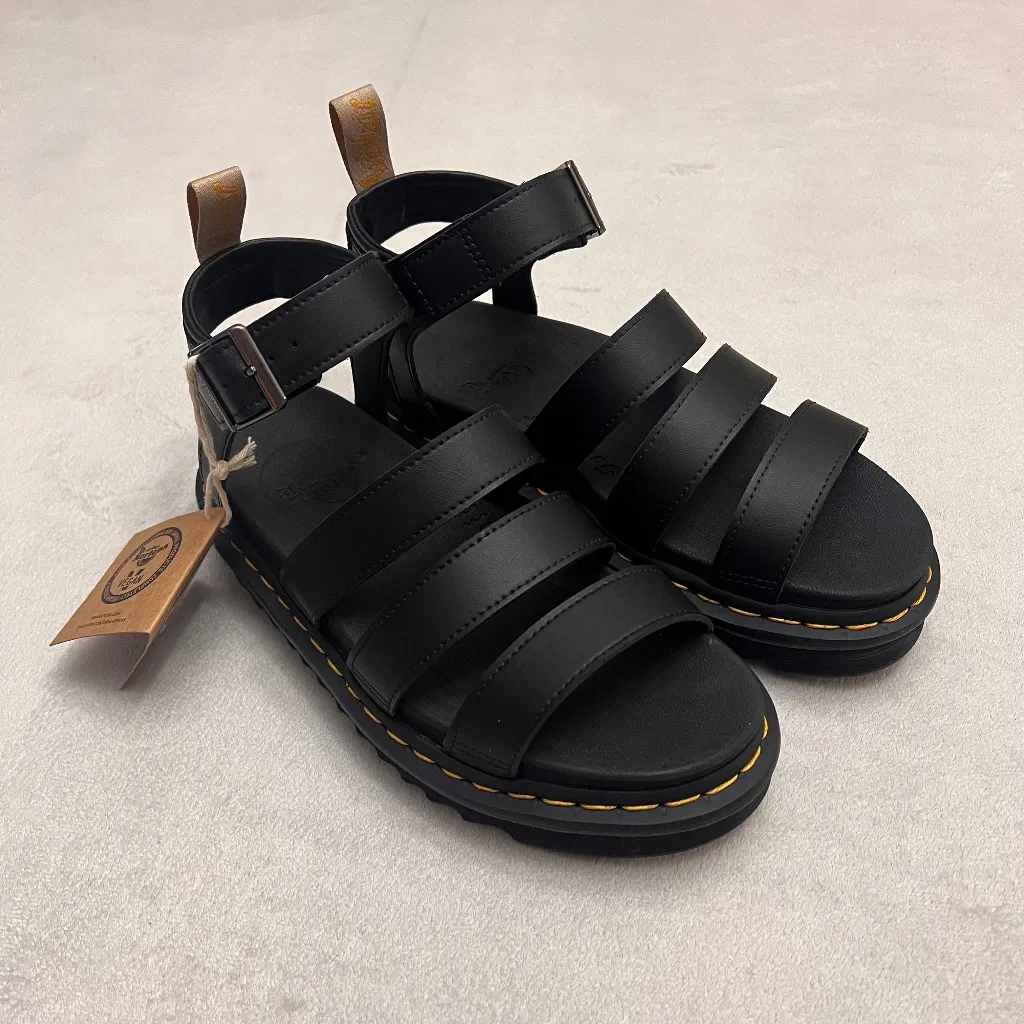 Dr Martens Women's Blaire Vegan Chunky Sandals in Black Size 8 - Image 3
