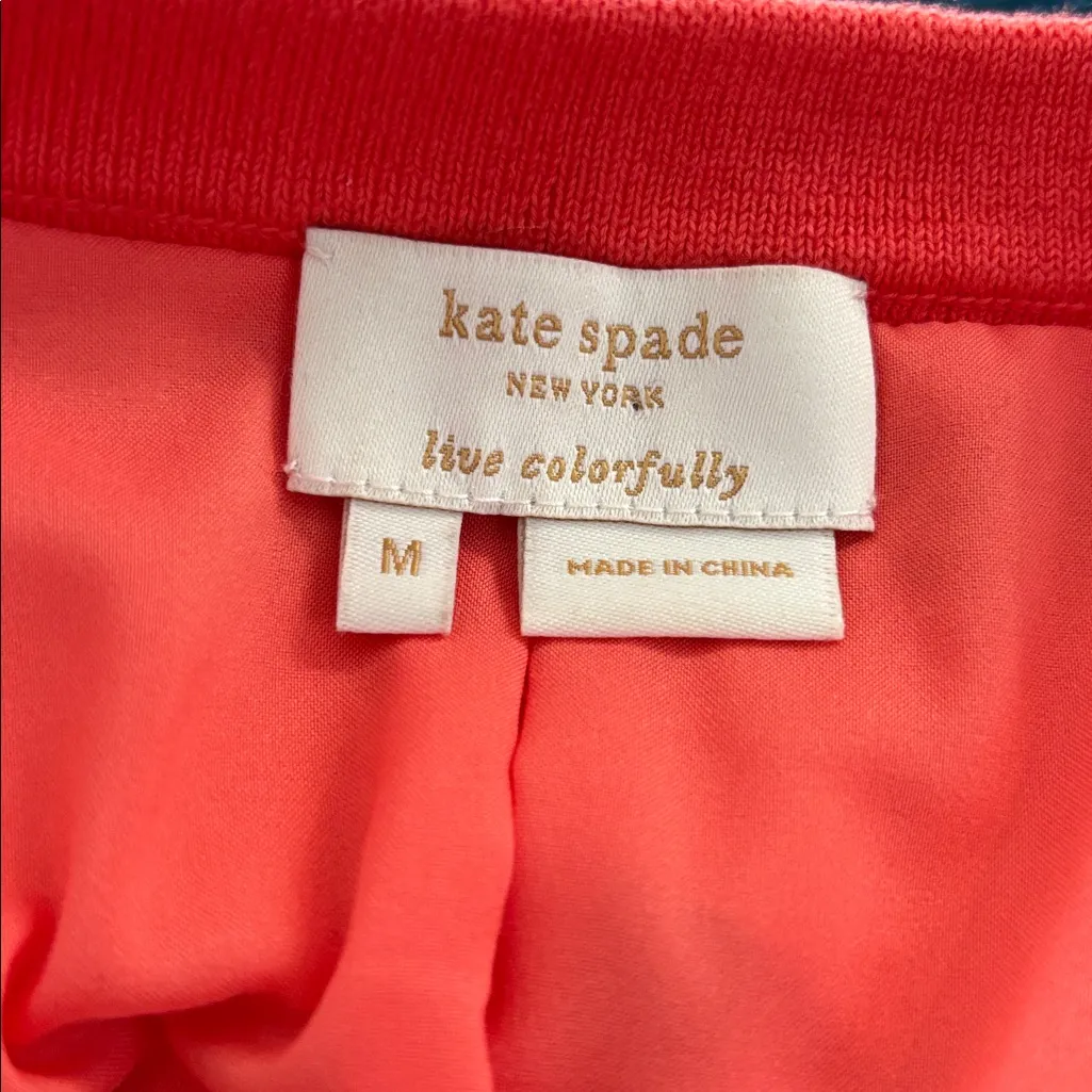 Kate Spade New York Embellished Beaded Embroidered Crop Cardigan Sweater Sz M - Image 7