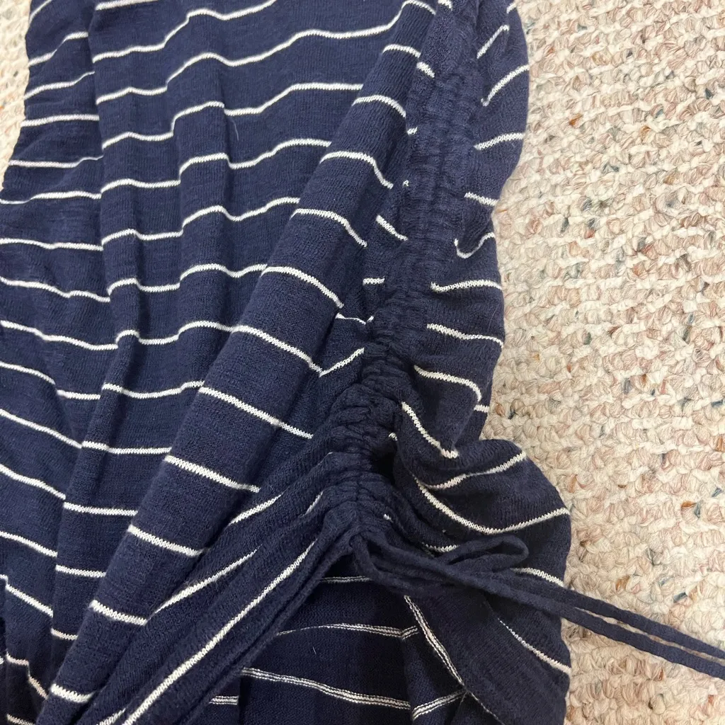 Athleta Navy and White Striped Tank Top medium - Image 4