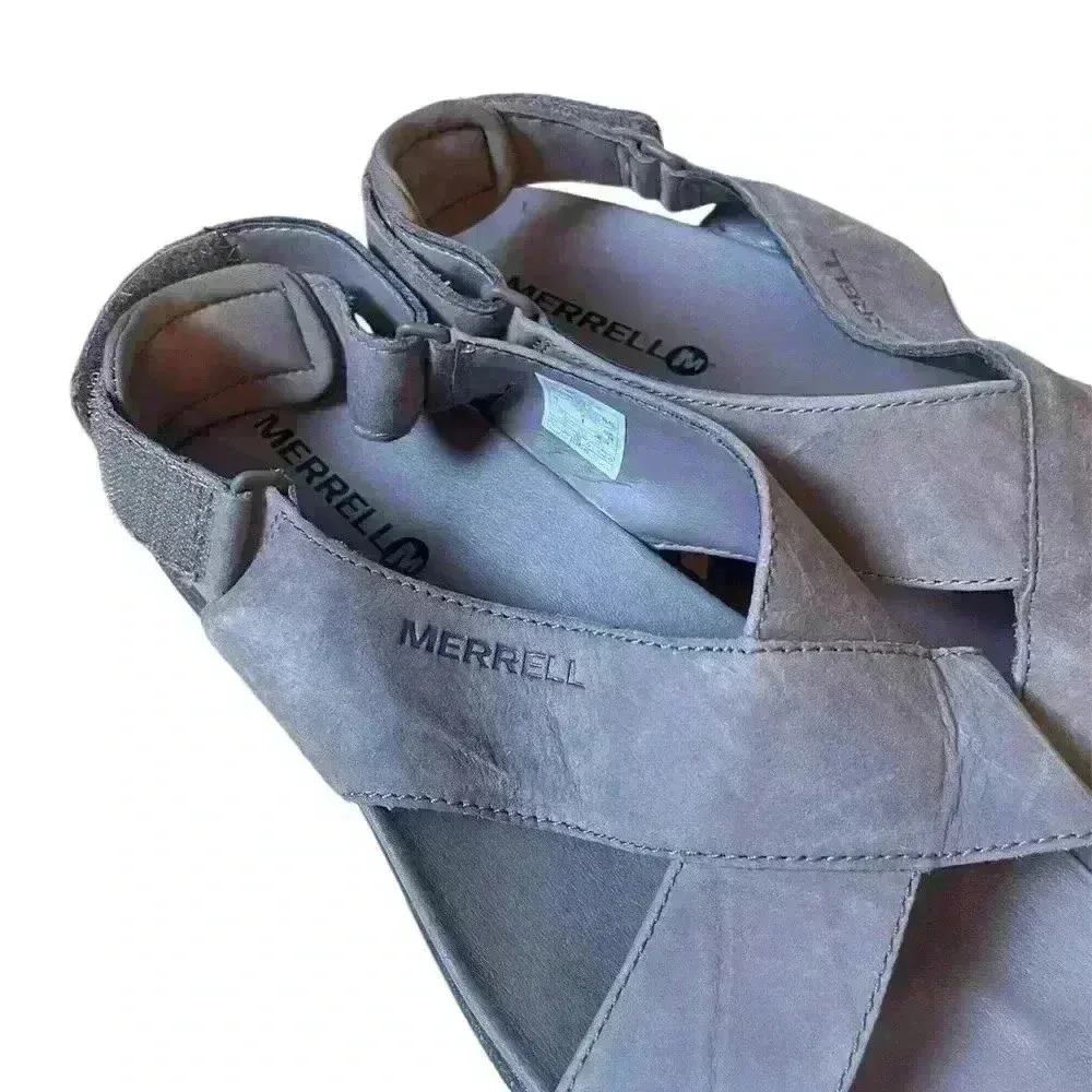 Merrell Around‎ Town Sunvue Leather Strap Sandals in Stone Size 7 Comfort Shoes - Image 2