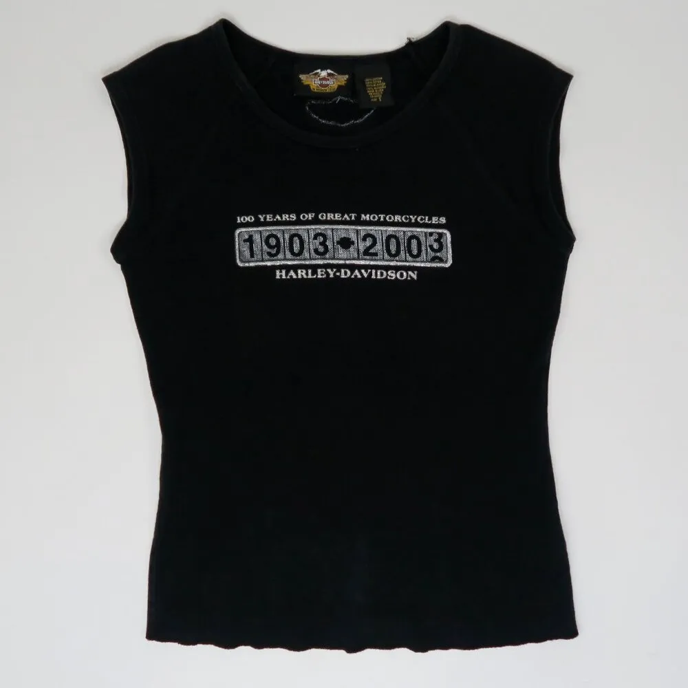 Vintage Y2K 2003 Harley Davidson 100 Year Anniversary Tank Top - Image 4