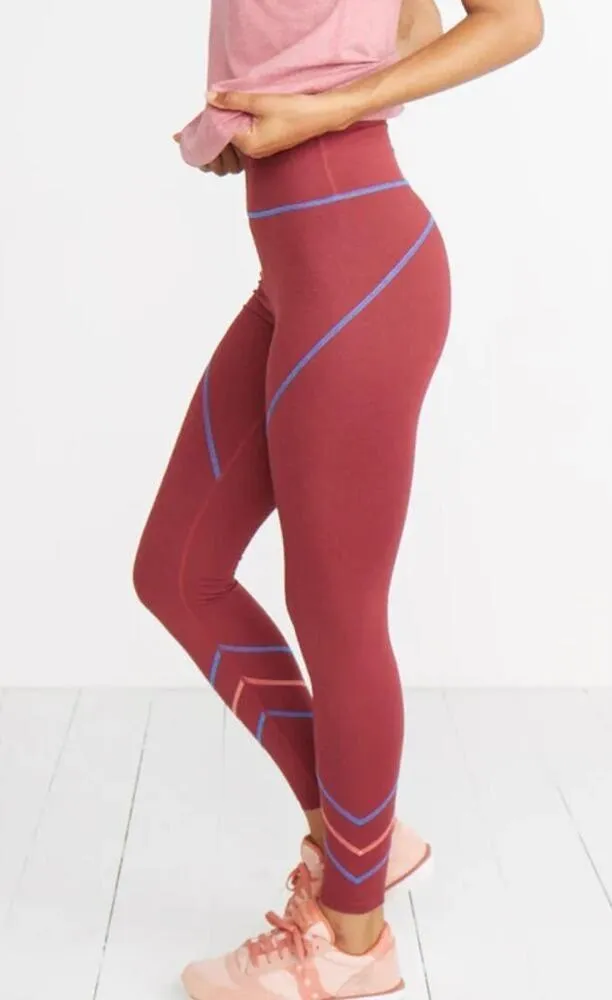 Weekend Sport by Marine Layer Mia Sport Legging in Rosewood - Image 2