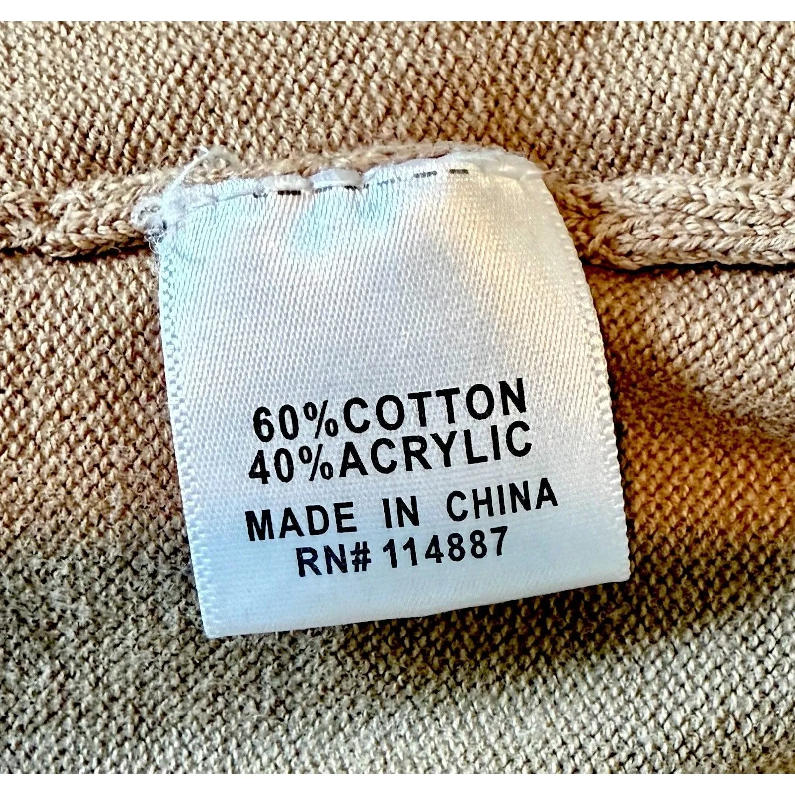 Bestow Women’s Crew Neck Sweater Mini Dress Brown Size Small Cameo Cozy Tan - Image 4