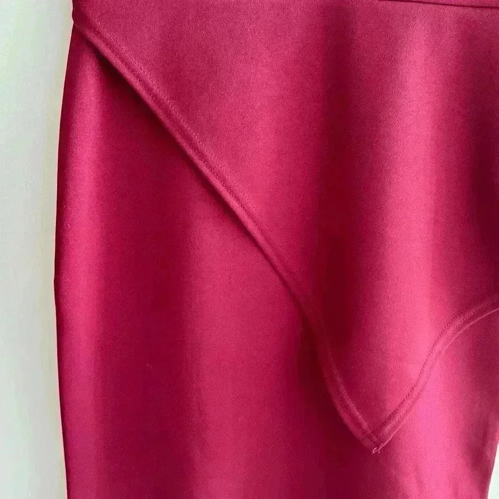 boohoo Night Laura Wrap Skirt Bodycon Dress, Berry, Size 6 - Image 14