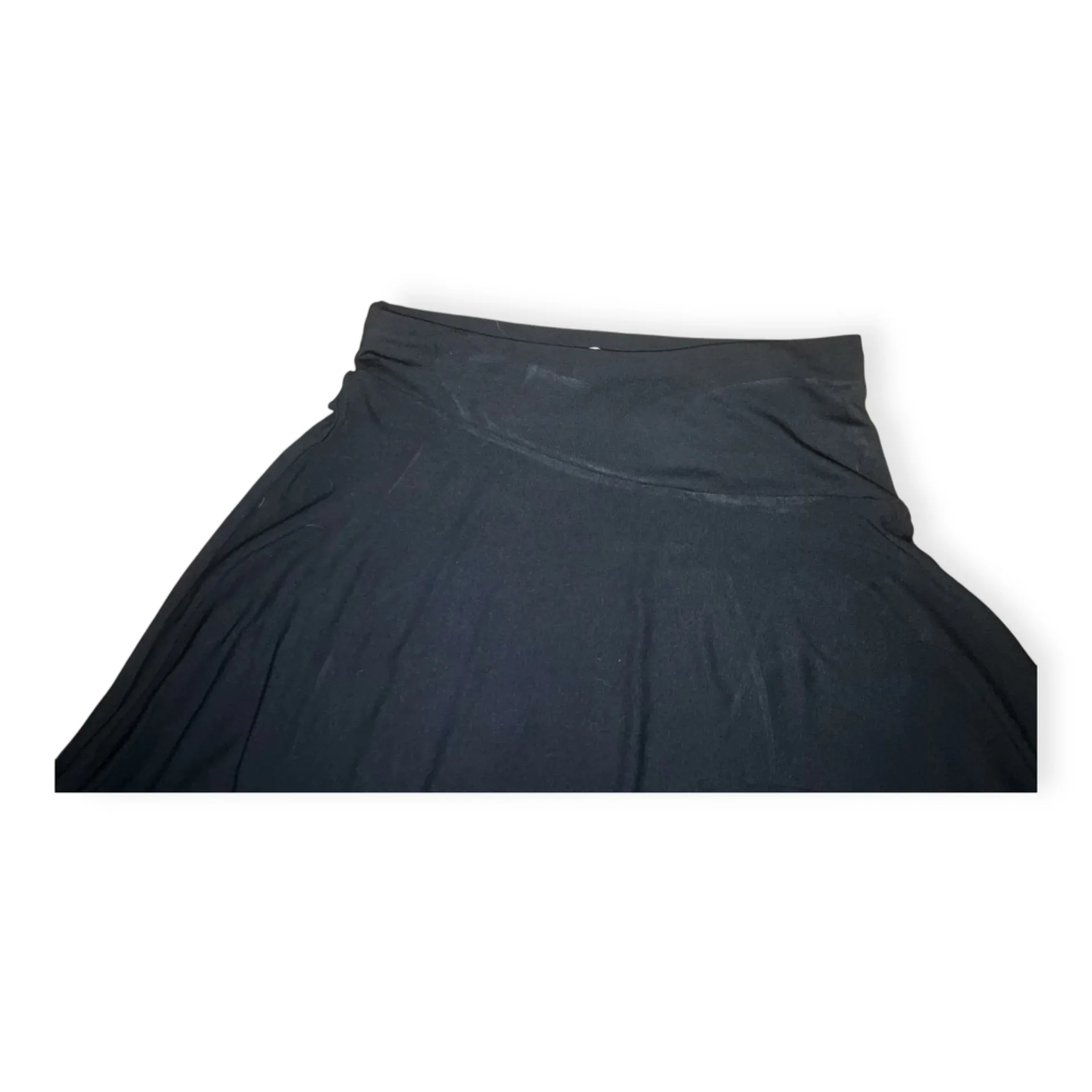 Madewell Womens Black Jersey Asymmetric-Seam Midi Skirt - Image 6