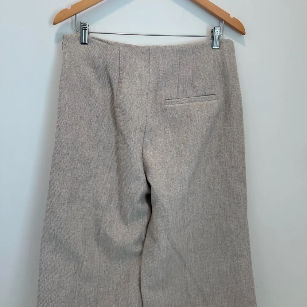 Vince Pants Women Size 8 Side Button Crop Wide Cotton Wool Blend Italy - Image 7