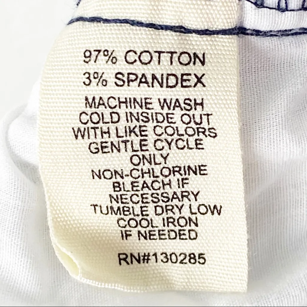 PER SE Navy and White Checkered Gingham Plaid High Rise Ankle Jeans, Size 14 - Image 4