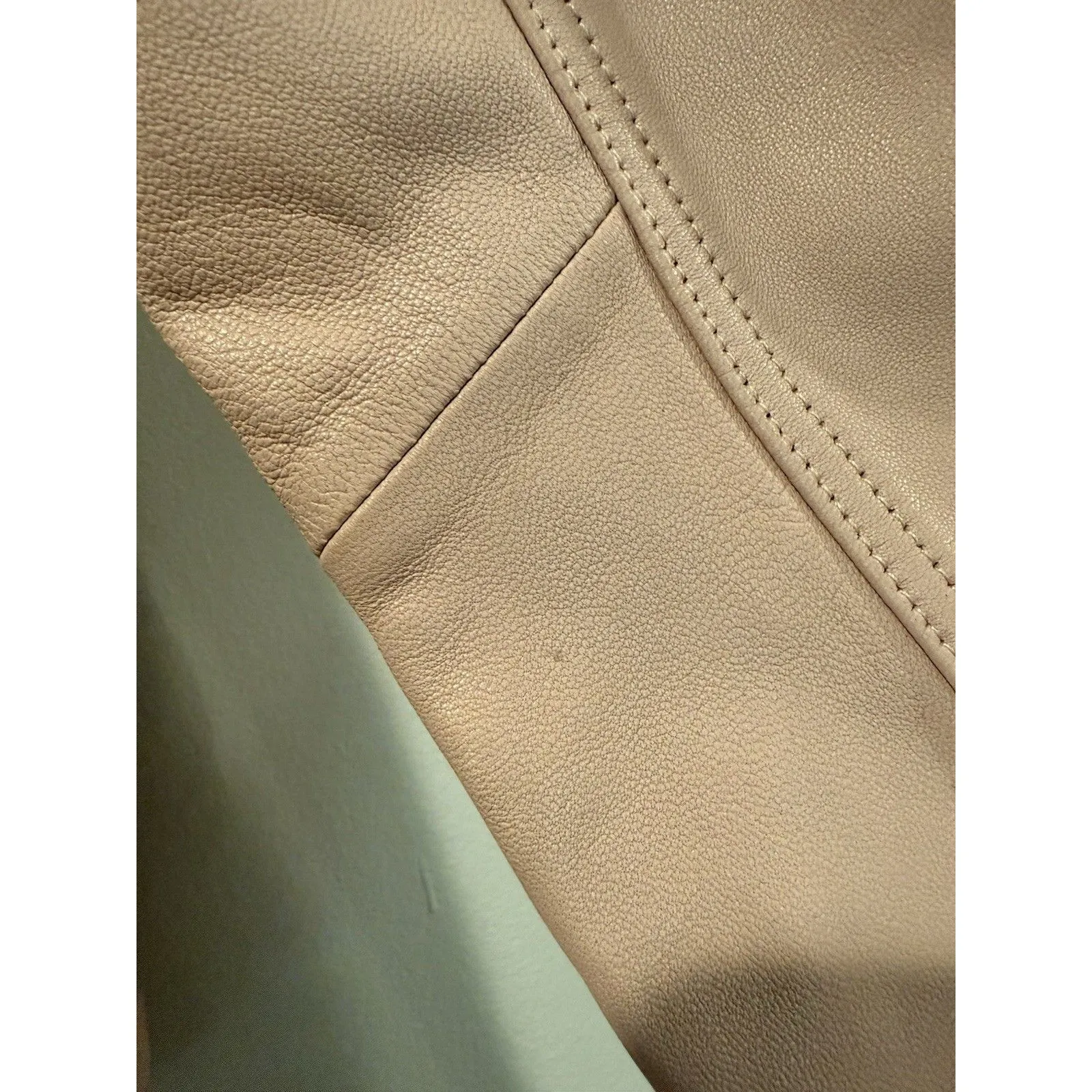 CC Stations Leather Moto Jacket Womens Medium Light Pink Chic Rocker Biker Punk - Image 7