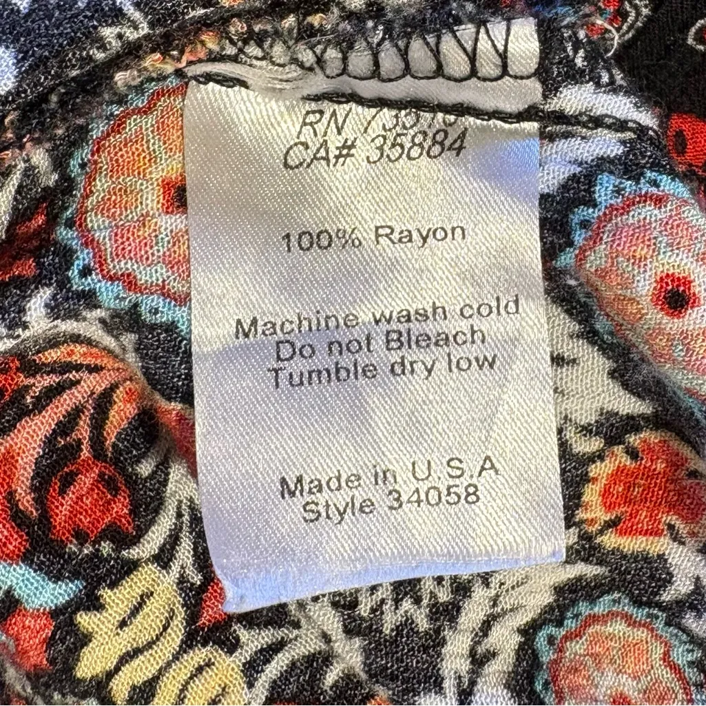 Uncle Frank Festival Boho Dress XL – Lace-Up Babydoll Crinkle w/ Pockets🧡 - Image 9