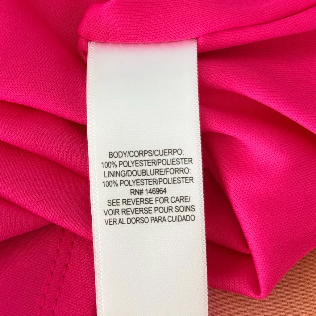 Julia Jordan Vibrant Pink and Orange High Low Dress | Size 4 - Image 9