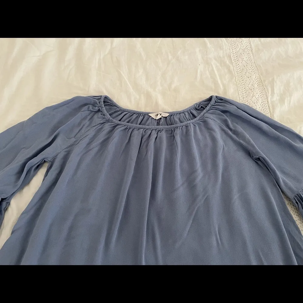 Jack by BB Dakota blue rayon bell sleeves boho fit & flare mini dress, size XS - Image 8