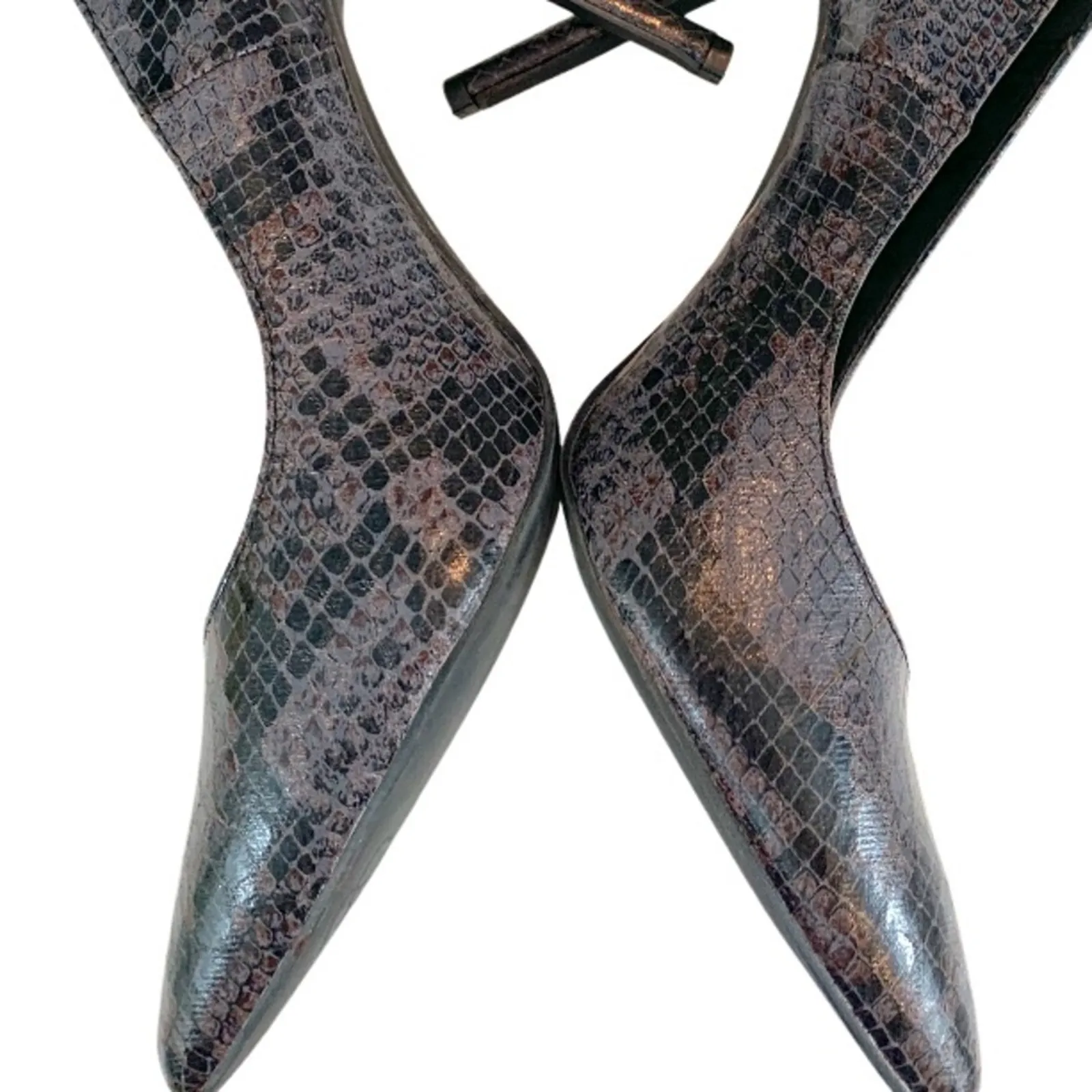 Penny Loves Kenny Women's Pumps Gray Black Snake Print High Heels Size 7M - Image 10