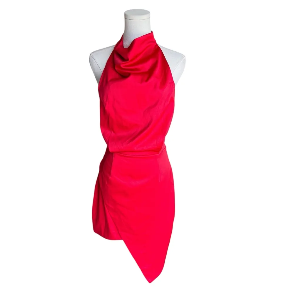 Elliatt - Camo Red Halter Mini Dress Sz S - Image 3