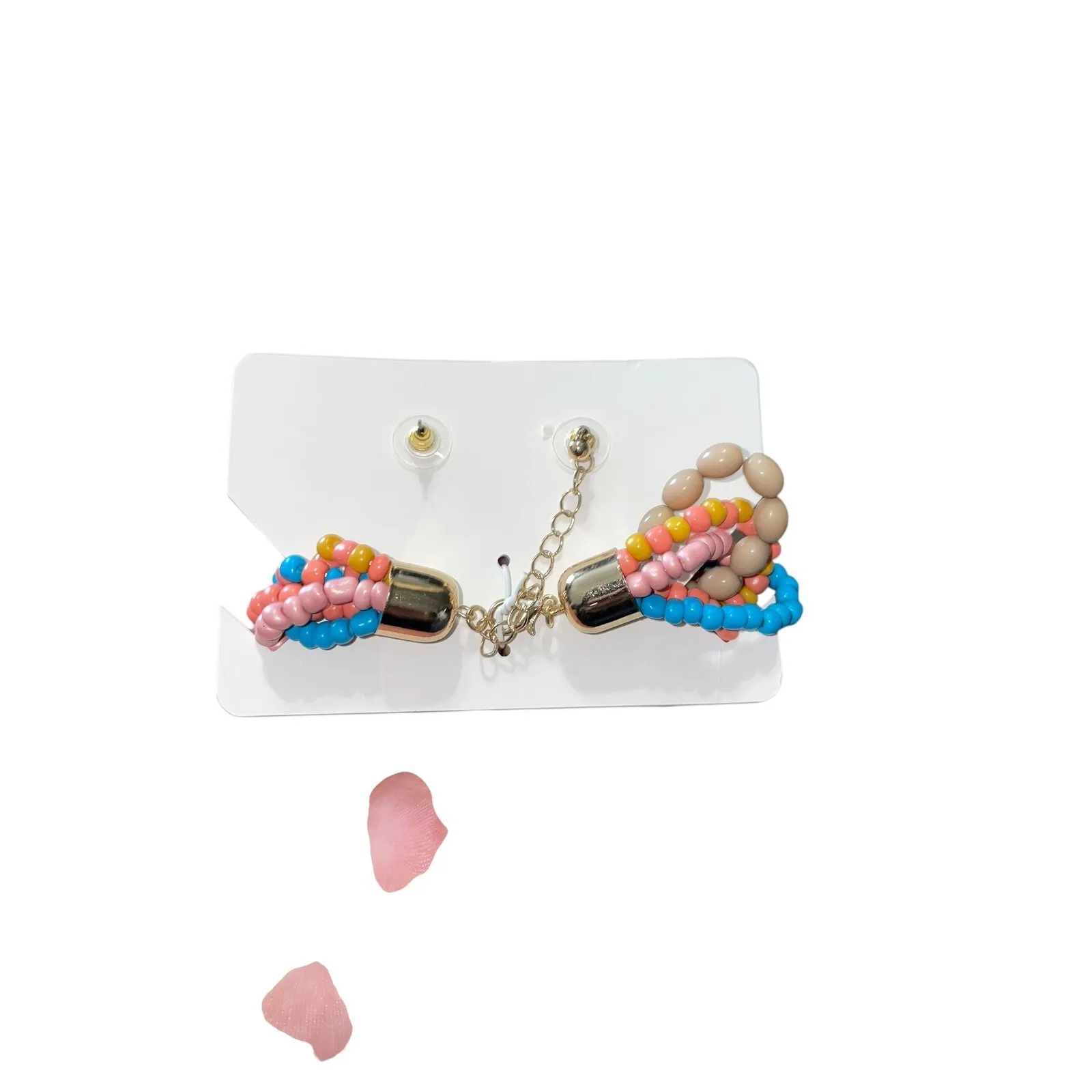 Indigo Authority Monarch Pastel Beaded Bracelet and Earring‎ Jewelry Set - Image 3